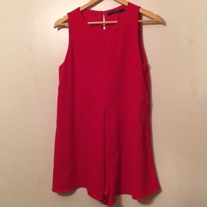Zara romper in a beautiful red